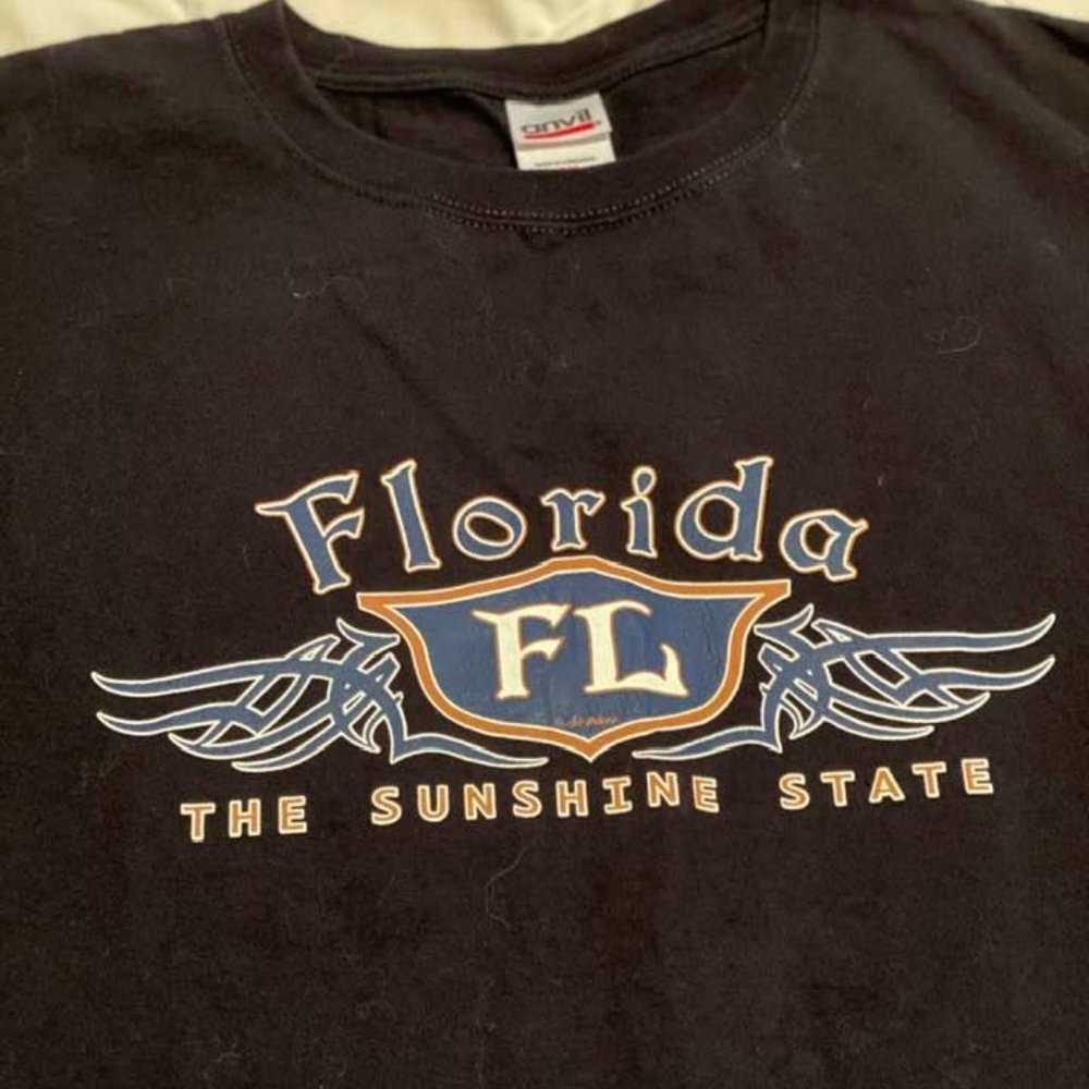 Long Sleeve Black "Florida The Sunshine State Tee